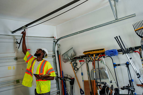 Professional Garage Door Panel Replacement technician working in New Waverly, TX